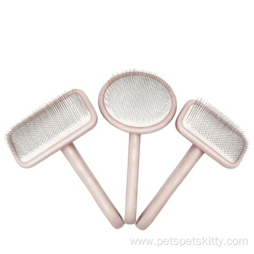 Wood Handle Pet Dog Hair Grooming Slicker Brush